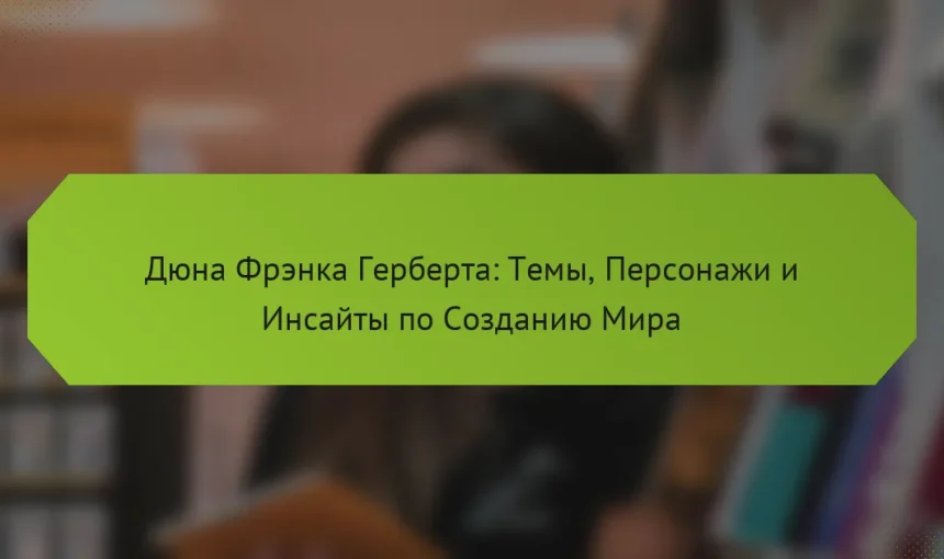 Дюна Фрэнка Герберта: Темы, Персонажи и Инсайты по Созданию Мира
