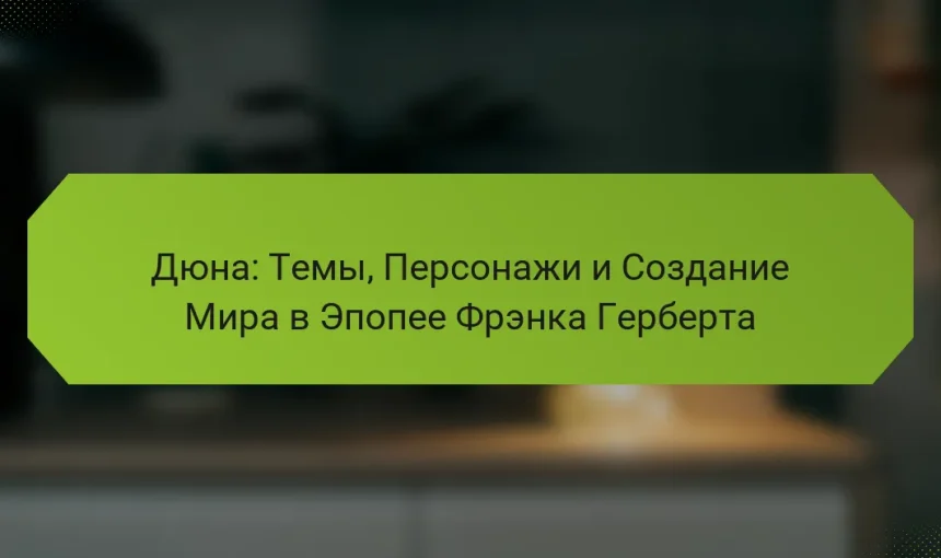 Дюна: Темы, Персонажи и Создание Мира в Эпопее Фрэнка Герберта