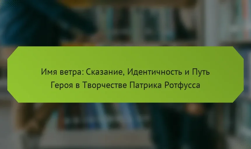 Имя ветра: Сказание, Идентичность и Путь Героя в Творчестве Патрика Ротфусса