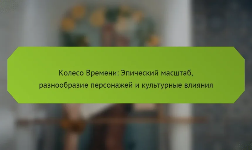 Колесо Времени: Эпический масштаб, разнообразие персонажей и культурные влияния