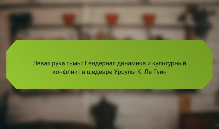 Левая рука тьмы: Гендерная динамика и культурный конфликт в шедевре Урсулы К. Ле Гуин