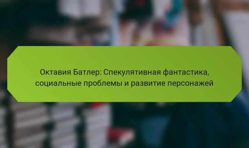 Октавия Батлер: Спекулятивная фантастика, социальные проблемы и развитие персонажей