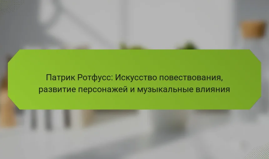 Патрик Ротфусс: Искусство повествования, развитие персонажей и музыкальные влияния