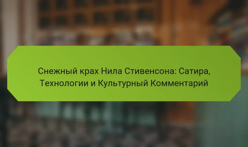 Снежный крах Нила Стивенсона: Сатира, Технологии и Культурный Комментарий