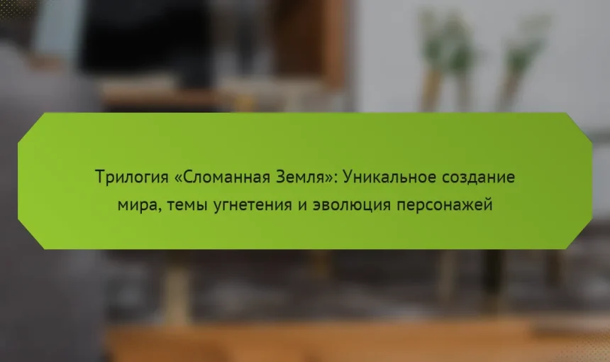 Трилогия «Сломанная Земля»: Уникальное создание мира, темы угнетения и эволюция персонажей